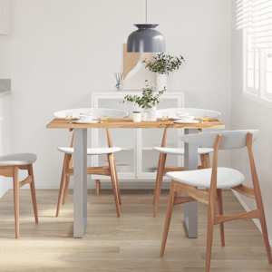 vidaXL Τραπεζαρία 118 x 58 x 76 εκ. από Μασίφ Ξύλο Ακακίας