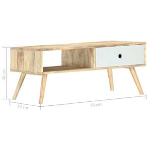 Konferenční stolek 90 x 50 x 40 cm masivní mangovník - obrázek 6