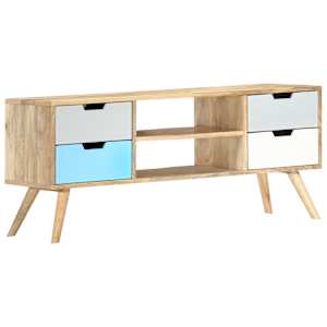 TV stolek 110 x 35 x 48 cm masivní mangovníkové dřevo - obrázek 8