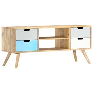 TV stolek 110 x 35 x 48 cm masivní mangovníkové dřevo - obrázek 10