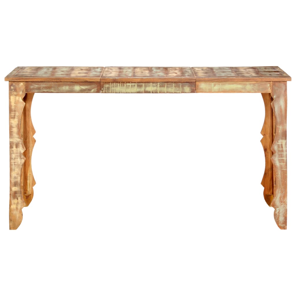 vidaXL Tavolo da Pranzo 140x70x76 cm in Legno Massello di Recupero