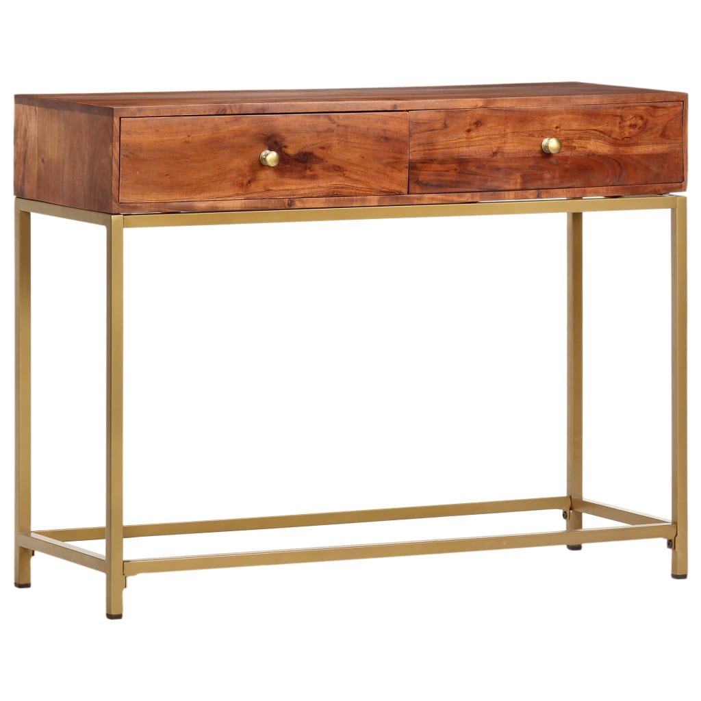 Konzolový stolek 100 x 35 x 76 cm masivní akáciové dřevo