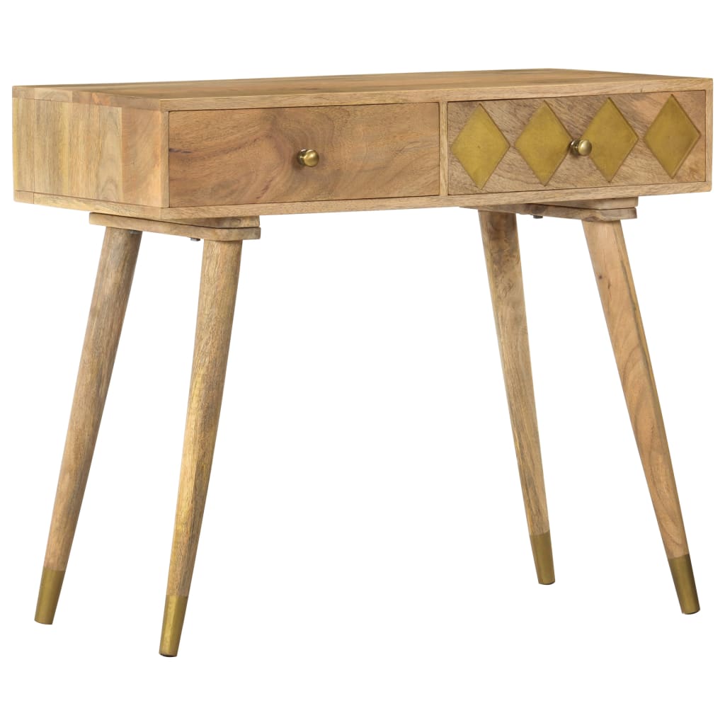 Конзолна маса, 89x44x75 cм, манго масив