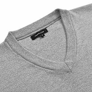 vidaXL 5 pcs Men's Pullover Sweaters V Neck Grey XL