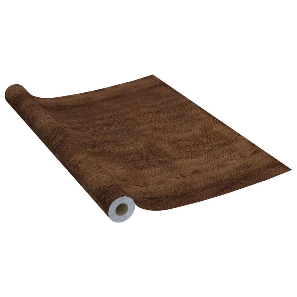vidaXL Folii de ușă autoadezive, 2 buc., stejar închis, 210x90 cm, PVC