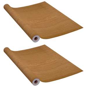 vidaXL iseliimuvad uksekiled, 2 tk, hele tamm, 210 x 90 cm, PVC