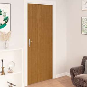 Samolepící tapety na dveře 2 ks světlý dub 210 x 90 cm PVC - obrázek 1