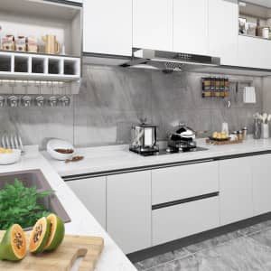 Samolepilna folija za pohištvo bela 500x90 cm PVC