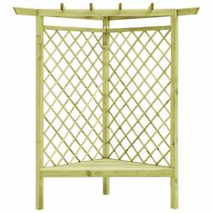 Rohová pergola s lavicí 130x130x197 cm impregnovaná borovice - obrázek 2