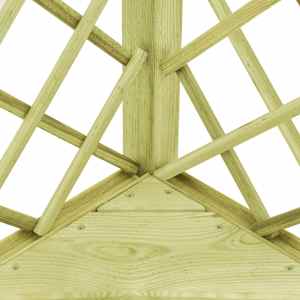 Rohová pergola s lavicí 130x130x197 cm impregnovaná borovice - obrázek 4