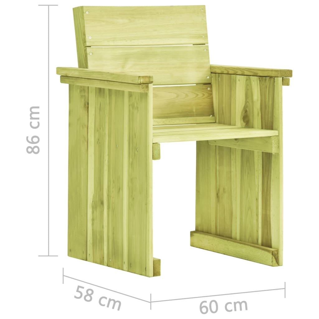 Impregnált fenyőfa kerti szék 