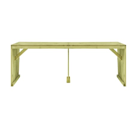 vidaXL طاولة حديقة 220&times;101.5&times;80 سم خشب صنوبر مشرَّب