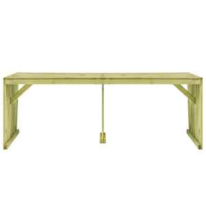 vidaXL طاولة حديقة 220&times;101.5&times;80 سم خشب صنوبر مشرَّب