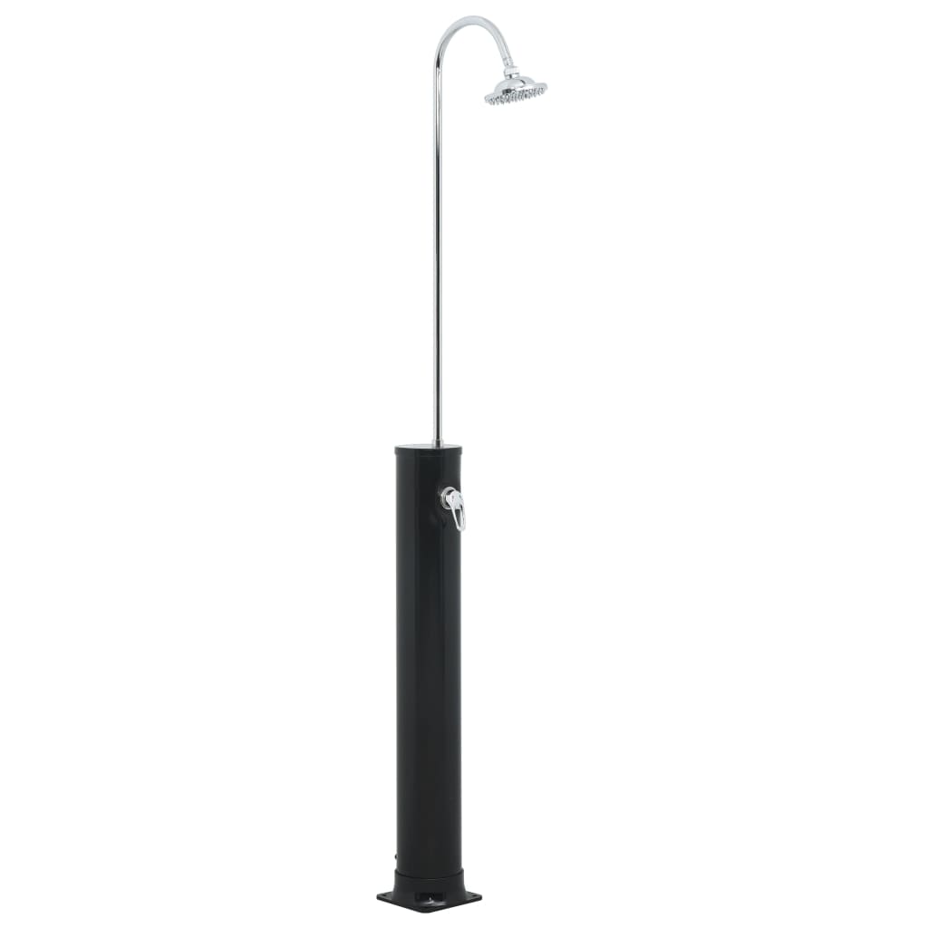 vidaXL Solárna sprcha čierna 214 cm 20 l