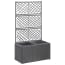  vidaXL fekete rácsos polyrattan magaságyás 2 kaspóval 58 x 30 x 107 cm termék 2. képe
