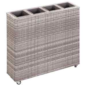 vidaXL taimelava 4 potiga, 80 x 22 x 79 cm, pol&uuml;rotang, hall