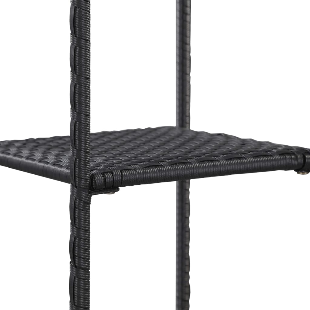 Thumbnail - vidaXL Regal Schwarz 30x30x150 cm Poly Rattan