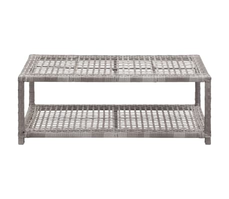 vidaXL Skobenk grå 80x40x30 cm polyrotting