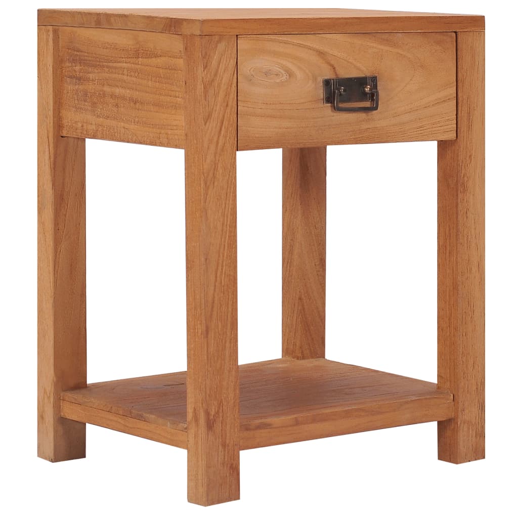 vidaXL Table de chevet 35x35x50 cm Bois de teck solide