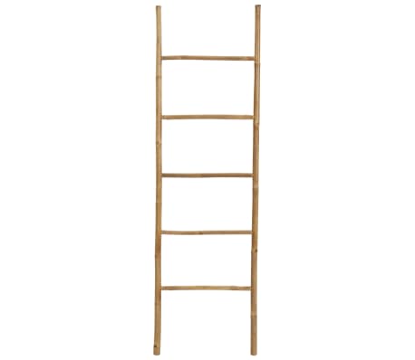 vidaXL Towel Ladder with 5 Rungs 170 cm Bamboo | vidaXL.co.uk