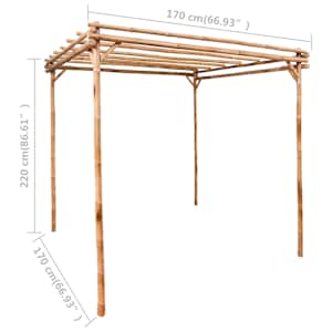 Pergola bambus 170 x 170 x 220 cm - obrázek 4