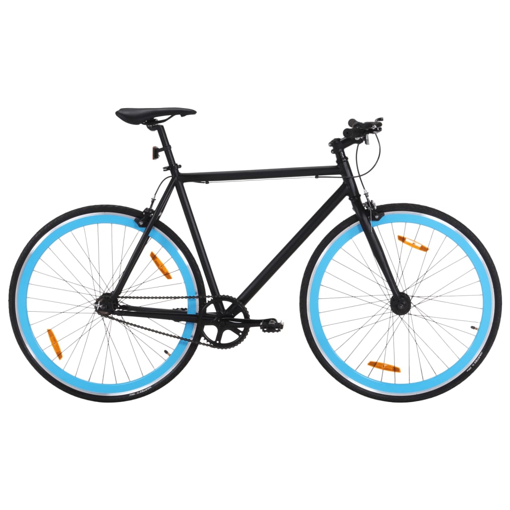 12: vidaXL cykel 1 gear 700c 59 cm sort og blå