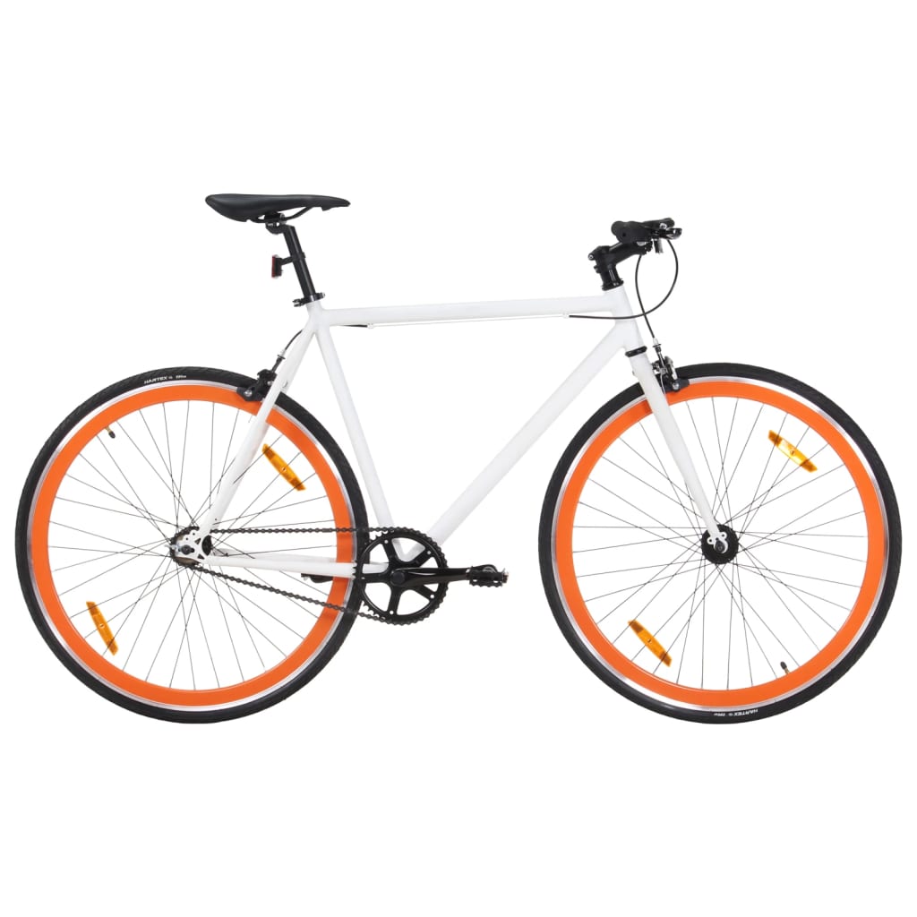 Bicikl s fiksnim zupčanikom bijelo-narančasti 700c 51 cm Bicikli Naručite namještaj na deko.hr