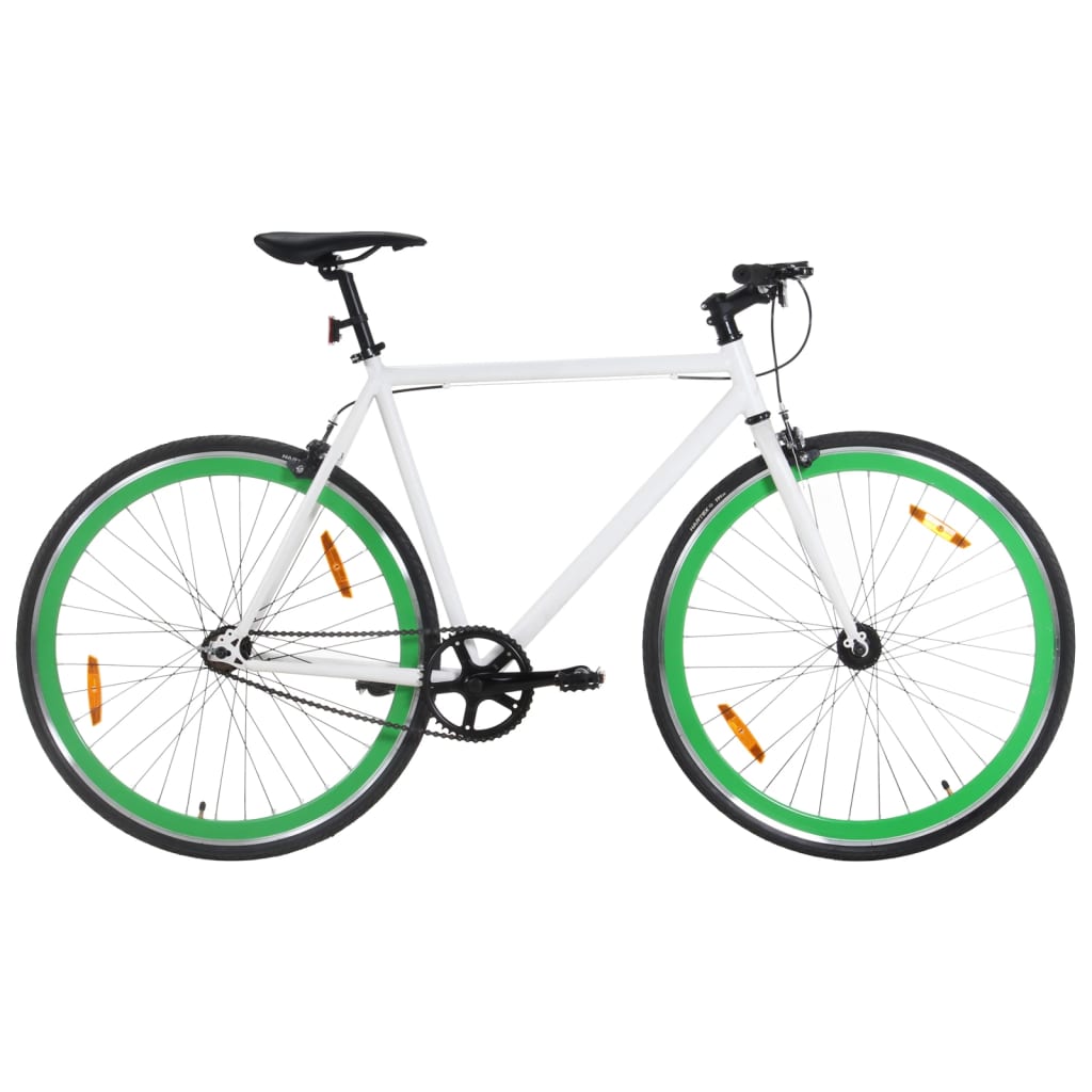 Bicikl s fiksnim zupčanikom bijelo-zeleni 700c 55 cm Bicikli Naručite namještaj na deko.hr