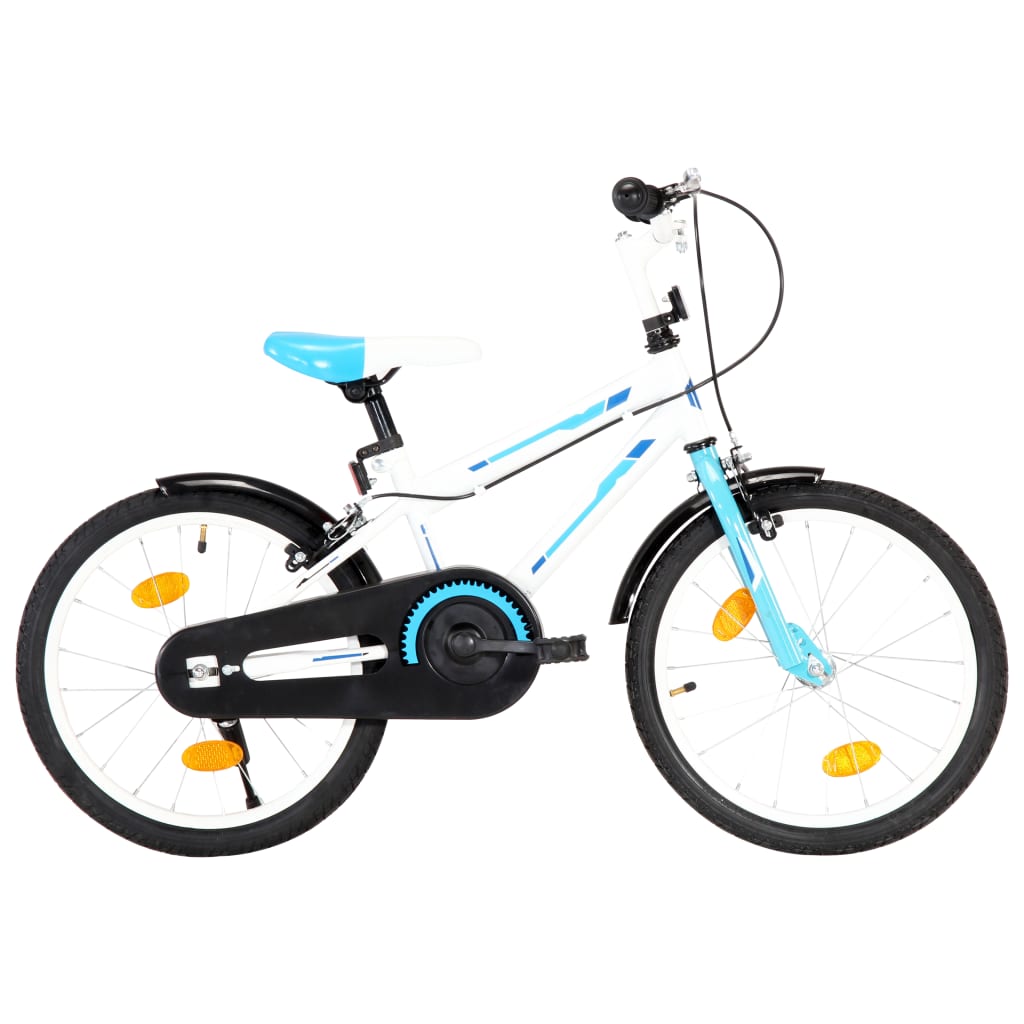 vidaXL børnecykel 18 tommer blå og hvid