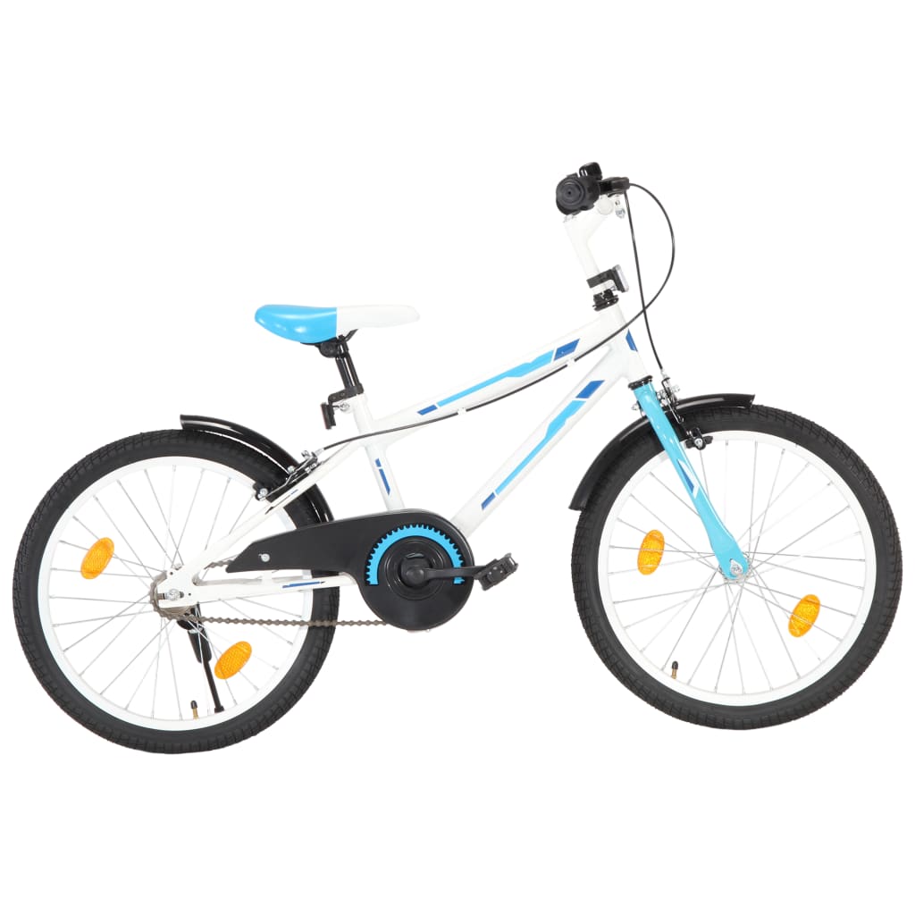 7: vidaXL børnecykel 20 tommer blå og hvid
