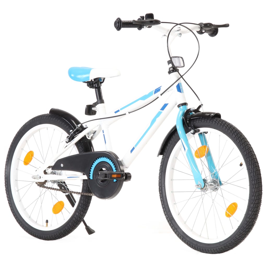 vidaXL Kinderfahrrad 20 Zoll Blau und Weiß