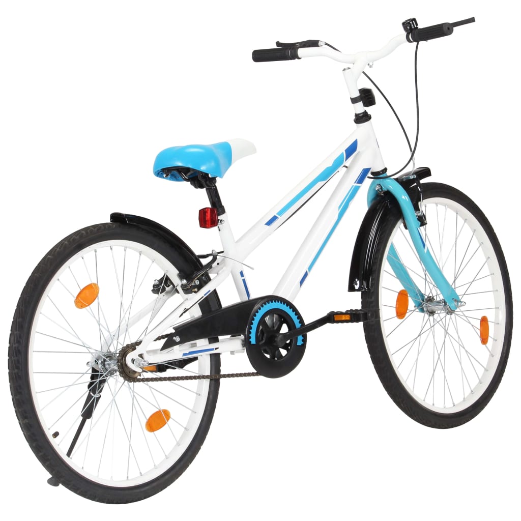 Vidaxl Bicicleta Pentru Copii, Albastru Si Alb, 24 Inci