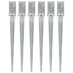 Talne konice 6 kosov srebrne 7x7x75 cm pocinkano jeklo