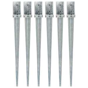 Talne konice 6 kosov srebrne 8x8x91 cm pocinkano jeklo