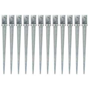 Talne konice 12 kosov srebrne 8x8x91 cm pocinkano jeklo