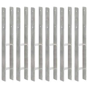 Ograjna sidra 6 kosov srebrna 7x6x60 cm pocinkano jeklo