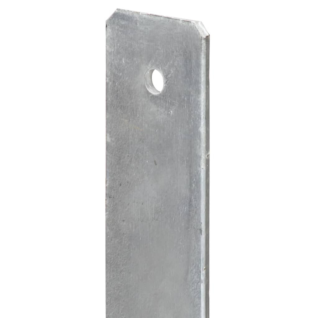 6 db ezüstszínű horganyzott acél kerítéshorgony 7 x 6 x 60 cm 