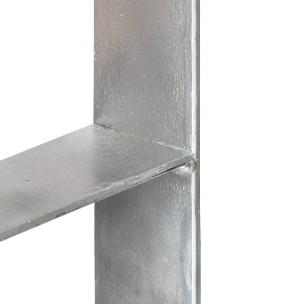6 db ezüstszínű horganyzott acél kerítéshorgony 7 x 6 x 60 cm 