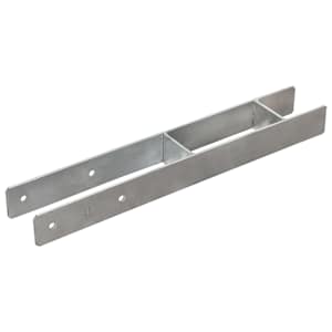 Plotové kotvy 2 ks stříbrné 8 x 6 x 60 cm pozinkovaná ocel - obrázek 2