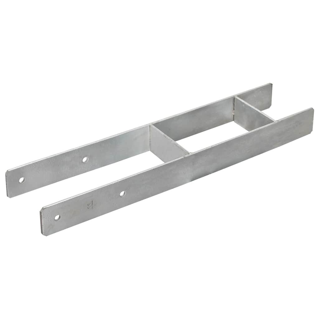 

vidaXL Grondankers 6 st 12x6x60 cm gegalvaniseerd staal zilverkleurig