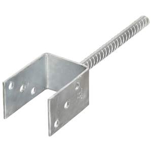 Plotové kotvy 6 ks stříbrné 7 x 6 x 30 cm pozinkovaná ocel - obrázek 2