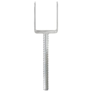 Plotové kotvy 6 ks stříbrné 7 x 6 x 30 cm pozinkovaná ocel - obrázek 3