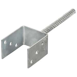 Plotové kotvy 6 ks stříbrné 8 x 6 x 30 cm pozinkovaná ocel - obrázek 2