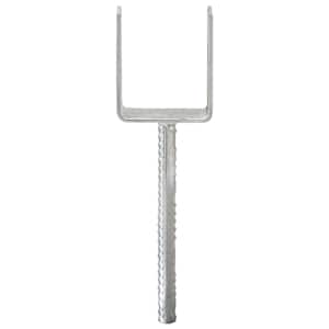 Plotové kotvy 6 ks stříbrné 8 x 6 x 30 cm pozinkovaná ocel - obrázek 3