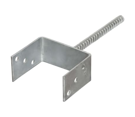 vidaXL žogu stiprinājumi, 6 gab., sudraba krāsa, 12x6x30 cm, tērauds