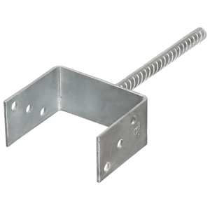 Plotové kotvy 6 ks stříbrné 12 x 6 x 30 cm pozinkovaná ocel - obrázek 2