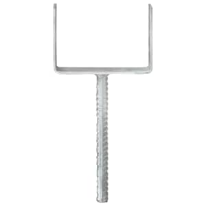 Plotové kotvy 6 ks stříbrné 12 x 6 x 30 cm pozinkovaná ocel - obrázek 3