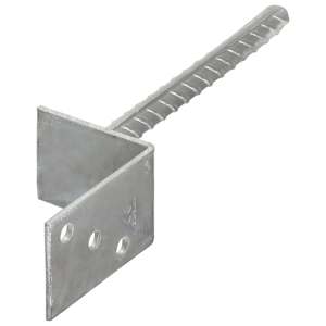 Plotové kotvy 6 ks stříbrné 8 x 6 x 30 cm pozinkovaná ocel - obrázek 2