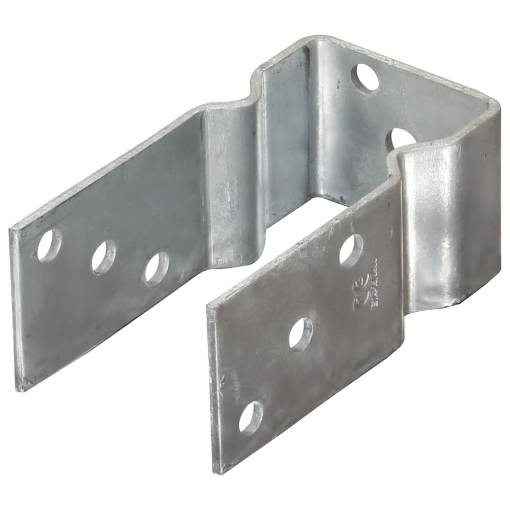 vidaXL Fence Anchors 2 pcs Silver 8x6x15 cm Galvanised Steel