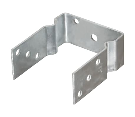 vidaXL Âncoras de vedação 2 pcs 12x6x15 cm aço galvanizado prateado